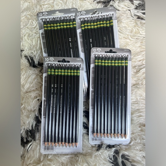 Dixon x Ticonderoga Num2 Pencils for Grade K-12, Black Pack of 4- 10 Count - Picture 6 of 6